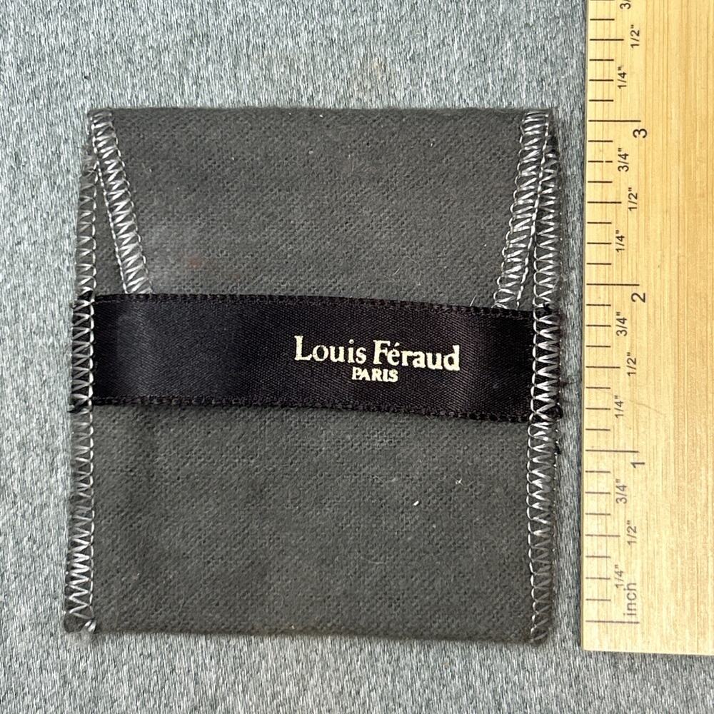 Louis Feraud Paris Vintage Gray Pouch Small Travel Jewelry Makeup Bag Case 3"